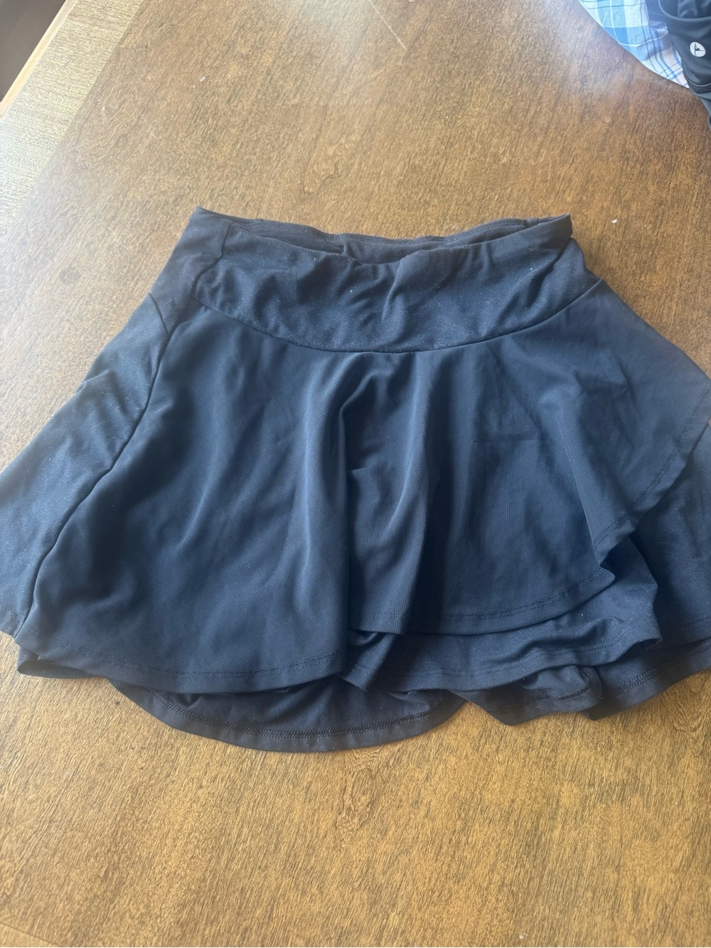 all in motion Black Ruffled Skater Mini Skirt sz L 10/12